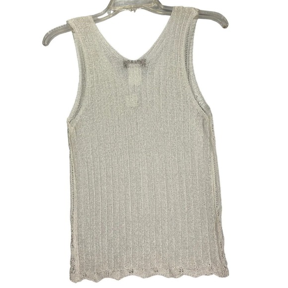 Vintage Celly K Woman's Knit Stretch Cream Shell Cami Womans/Jr Top Small - Picture 2 of 7